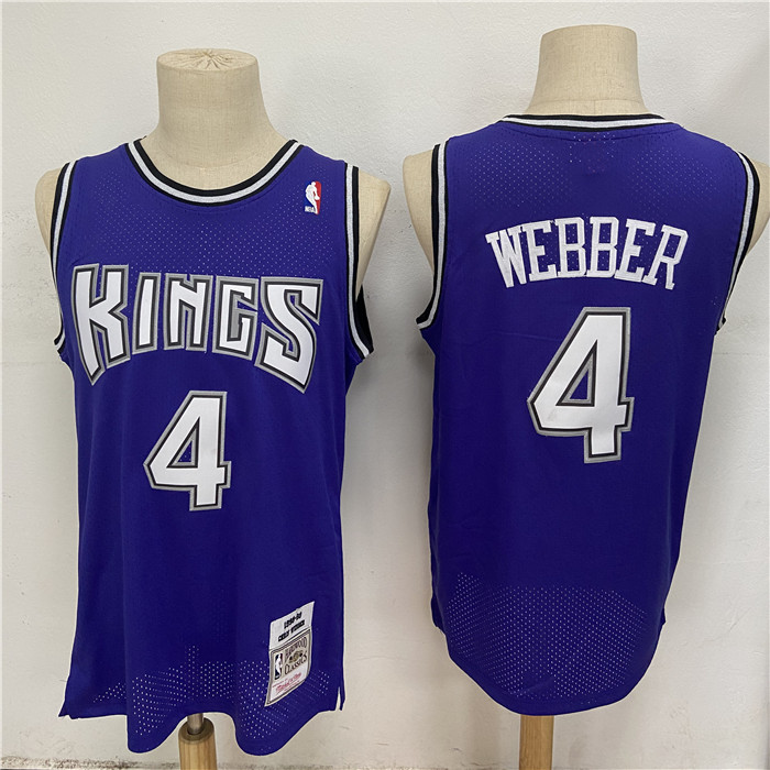 Kings 4 Chris Webber Purple 1998-99 Hardwood Classics Jersey Kings 4 Chris Webber Purple 1998-99 Hardwood Classics Jersey