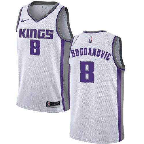 Nike Kings #8 Bogdan Bogdanovic White NBA Swingman Association Nike Kings #8 Bogdan Bogdanovic White NBA Swingman Association