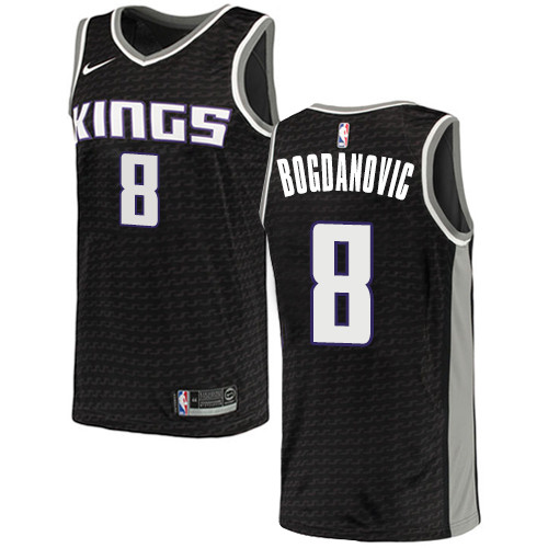 Nike Kings #8 Bogdan Bogdanovic Black NBA Swingman Statement Nike Kings #8 Bogdan Bogdanovic Black NBA Swingman Statement