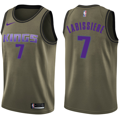 Nike Kings #7 Skal Labissiere Green Salute to Service NBA Swingman Jersey Nike Kings #7 Skal Labissiere Green Salute to Service NBA Swingman Jersey