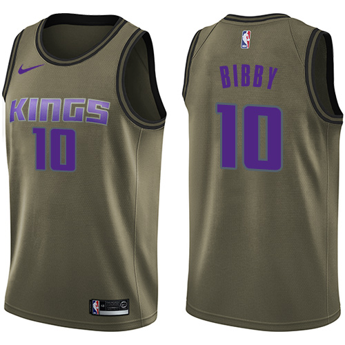 Nike Kings #10 Mike Bibby Green Salute to Service NBA Swingman Jersey Nike Kings #10 Mike Bibby Green Salute to Service NBA Swingman Jersey