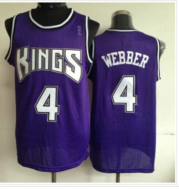 Sacramento Kings #4 Chris Webber Purple Throwback NBA Jersey Sacramento Kings #4 Chris Webber Purple Throwback NBA Jersey