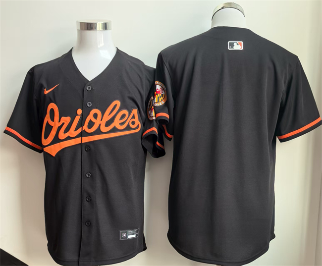 Men's Baltimore Orioles Blank Black 2025 Alternate Limited Stitched Baseball Jersey Men's Baltimore Orioles Blank Black 2025 Alternate Limited Stitched Baseball Jersey