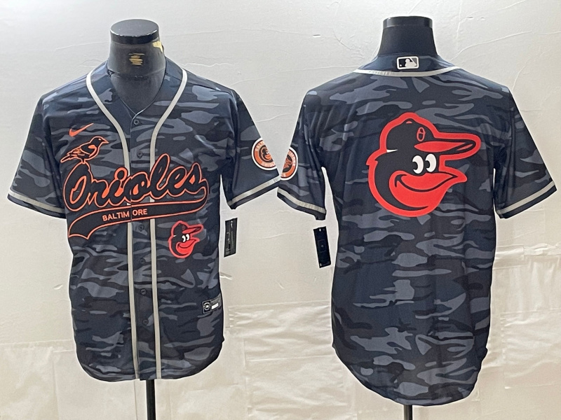Men's Baltimore Orioles Gray Team Big Logo Cool Base Stitched Jersey 8 Men's Baltimore Orioles Gray Team Big Logo Cool Base Stitched Jersey 8