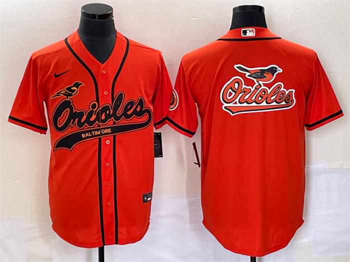Men's Baltimore Orioles Orange Team Big Logo Cool Base Stitched Jersey S Men's Baltimore Orioles Orange Team Big Logo Cool Base Stitched Jersey S