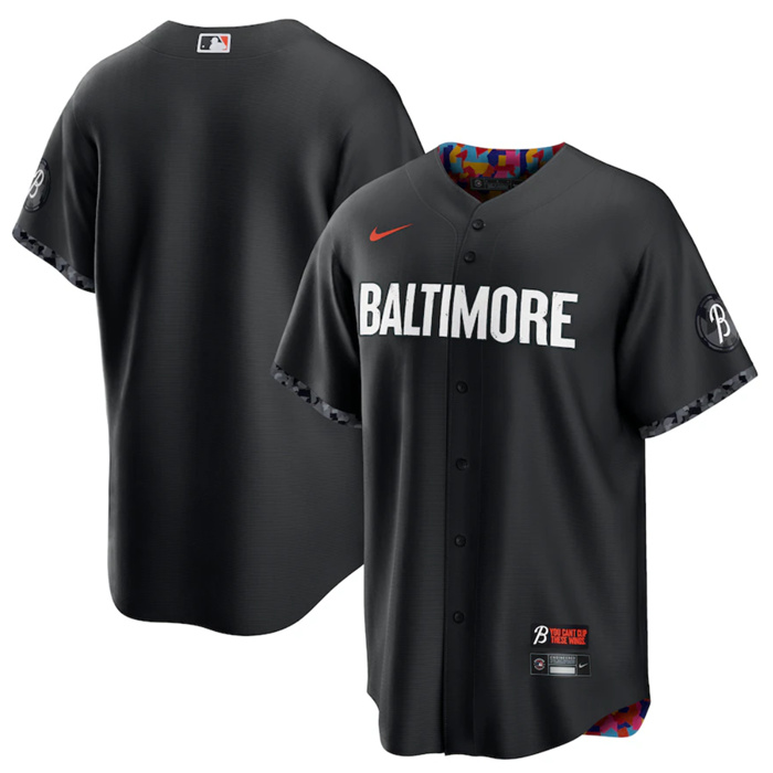Men's Baltimore Orioles Blank Black 2023 City Connect Cool Base Stitched Baseball Jersey Men's Baltimore Orioles Blank Black 2023 City Connect Cool Base Stitched Baseball Jersey