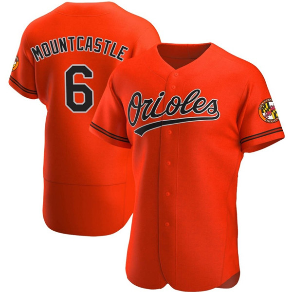 Men's Baltimore Orioles #6 Ryan Mountcastle Flexbase Orange Jersey Men's Baltimore Orioles #6 Ryan Mountcastle Flexbase Orange Jersey