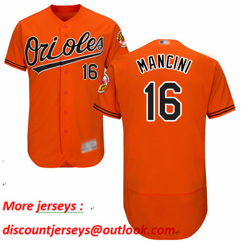 Orioles #16 Trey Mancini Orange Flexbase Authentic Collection Stitched Baseball Jersey Orioles #16 Trey Mancini Orange Flexbase Authentic Collection Stitched Baseball Jersey