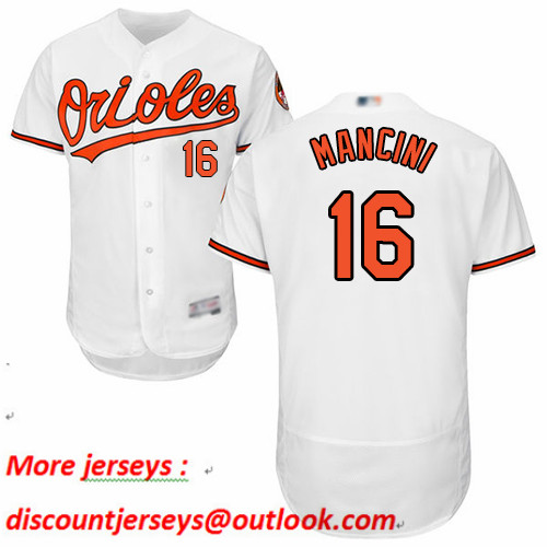 Orioles #16 Trey Mancini White Flexbase Authentic Collection Stitched Baseball Jersey Orioles #16 Trey Mancini White Flexbase Authentic Collection Stitched Baseball Jersey