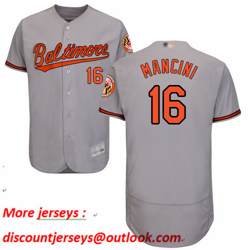 Orioles #16 Trey Mancini Grey Flexbase Authentic Collection Stitched Baseball Jersey Orioles #16 Trey Mancini Grey Flexbase Authentic Collection Stitched Baseball Jersey