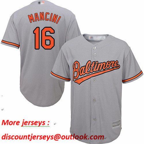 Orioles #16 Trey Mancini Grey New Cool Base Stitched Baseball Jersey Orioles #16 Trey Mancini Grey New Cool Base Stitched Baseball Jersey