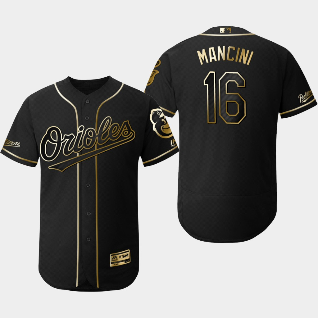 Orioles 16 Trey Mancini Black Gold Flexbase Jersey Orioles 16 Trey Mancini Black Gold Flexbase Jersey