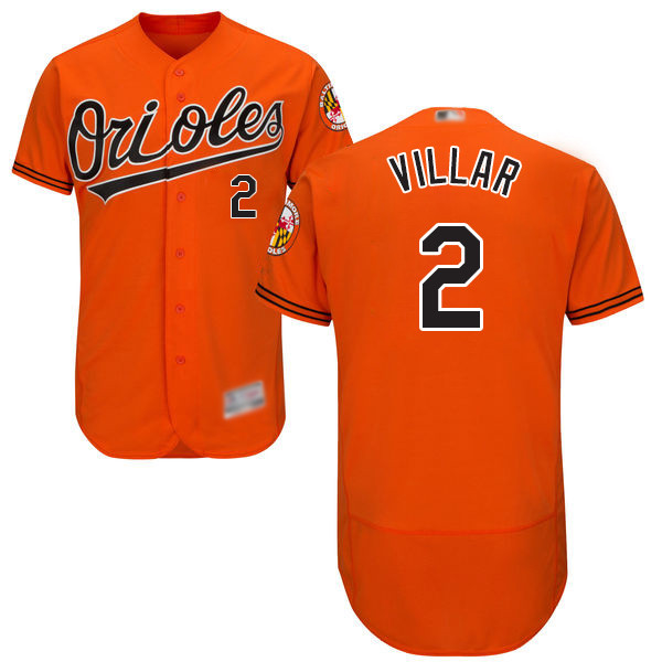 Orioles #2 Jonathan Villar Orange Flexbase Authentic Collection Stitched Baseball Jersey Orioles #2 Jonathan Villar Orange Flexbase Authentic Collection Stitched Baseball Jersey