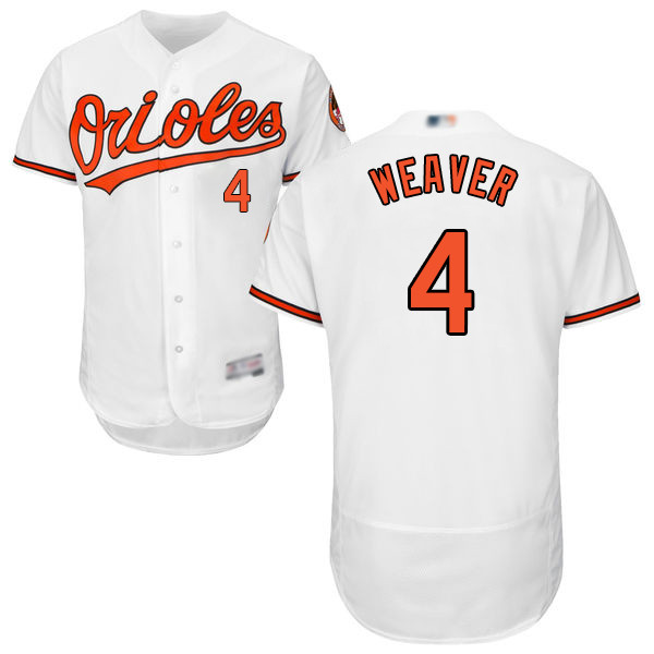 Orioles #4 Earl Weaver White Flexbase Authentic Collection Stitched Baseball Jersey Orioles #4 Earl Weaver White Flexbase Authentic Collection Stitched Baseball Jersey