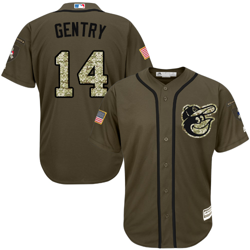 Orioles #14 Craig Gentry Green Salute to Service Stitched Baseball Jersey Orioles #14 Craig Gentry Green Salute to Service Stitched Baseball Jersey