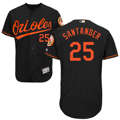 Orioles #25 Anthony Santander Black Flexbase Authentic Collection Stitched Baseball Jersey Orioles #25 Anthony Santander Black Flexbase Authentic Collection Stitched Baseball Jersey