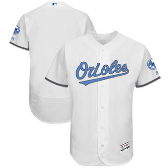 Men's Baltimore Orioles Majestic White Father's Day FlexBase Team Jersey Men's Baltimore Orioles Majestic White Father's Day FlexBase Team Jersey