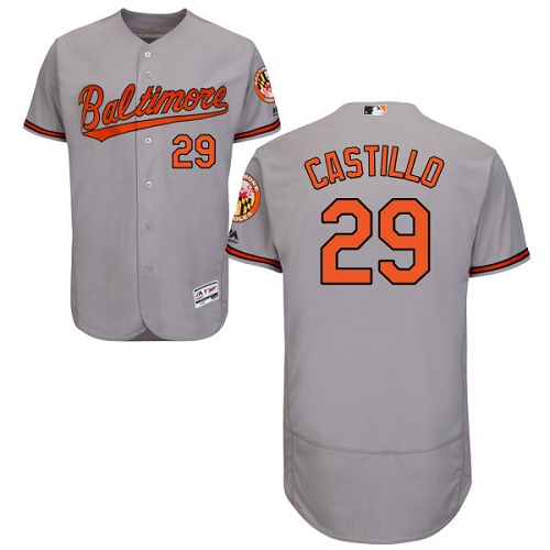 Orioles #29 Welington Castillo Grey Flexbase Authentic Collection Stitched MLB Jersey Orioles #29 Welington Castillo Grey Flexbase Authentic Collection Stitched MLB Jersey