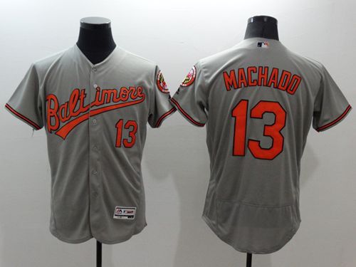 Orioles #13 Manny Machado Grey Flexbase Authentic Collection Stitched MLB Jersey Orioles #13 Manny Machado Grey Flexbase Authentic Collection Stitched MLB Jersey