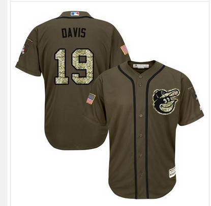 Orioles #19 Chris Davis Green Salute to Service Stitched MLB Jersey Orioles #19 Chris Davis Green Salute to Service Stitched MLB Jersey