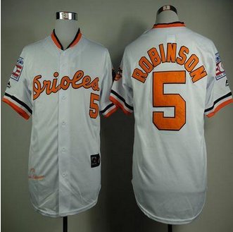 Mitchell And Ness 1970 Baltimore Orioles #5 Brooks Robinson White Throwback Stitched Baseball Jersey Mitchell And Ness 1970 Baltimore Orioles #5 Brooks Robinson White Throwback Stitched Baseball Jersey