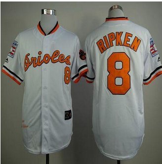 Mitchell And Ness 1970 Baltimore Orioles #8 Cal Ripken White Throwback Stitched Baseball jersey Mitchell And Ness 1970 Baltimore Orioles #8 Cal Ripken White Throwback Stitched Baseball jersey