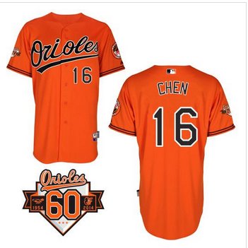 Baltimore Orioles #16 Wei-Yin Chen Orange Cool Base Stitched Baseball Jersey Baltimore Orioles #16 Wei-Yin Chen Orange Cool Base Stitched Baseball Jersey