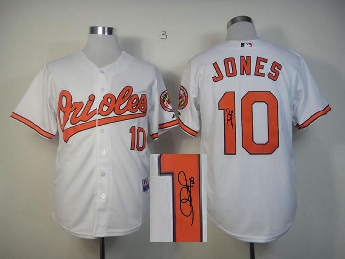 mlb jerseys Baltimore Orioles #10 jones White Signed Jersey mlb jerseys Baltimore Orioles #10 jones White Signed Jersey