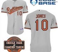 Baltimore Orioles 10# Adam Jones Grey Cool Base MLB Jersey W 20th Anniversary Patch Baltimore Orioles 10# Adam Jones Grey Cool Base MLB Jersey W 20th Anniversary Patch