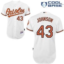 MLB Baltimore Orioles 43# Johnson white cool base jersey MLB Baltimore Orioles 43# Johnson white cool base jersey