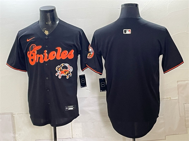 Men's Baltimore Orioles Blank Black With Patch Vapor Premier Limited Stitched Baseball Jersey