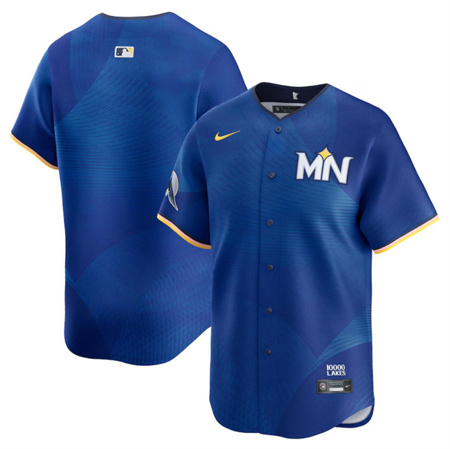 Men's Minnesota Twins Blank Royal 2024 City Connect Limited Stitched Baseball Jersey Men's Minnesota Twins Blank Royal 2024 City Connect Limited Stitched Baseball Jersey