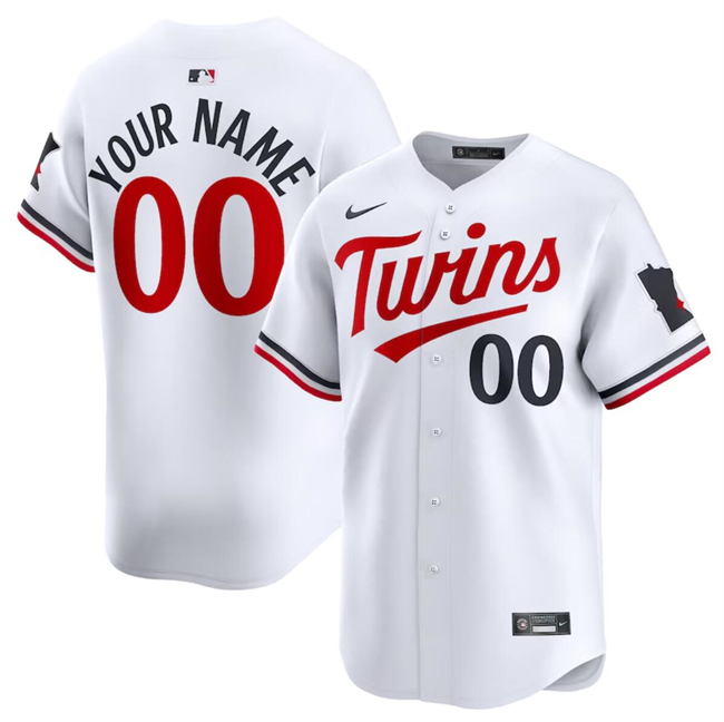 Men's Minnesota Twins Active Player Custom White 2024 Home Limited Cool Base Stitched Baseball Jersey Men's Minnesota Twins Active Player Custom White 2024 Home Limited Cool Base Stitched Baseball Jersey
