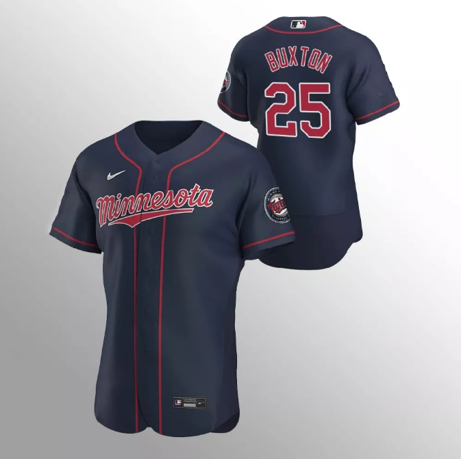 Men's Minnesota Twins #25 Byron Buxton Navy Flex Base Stitched Jersey Men's Minnesota Twins #25 Byron Buxton Navy Flex Base Stitched Jersey