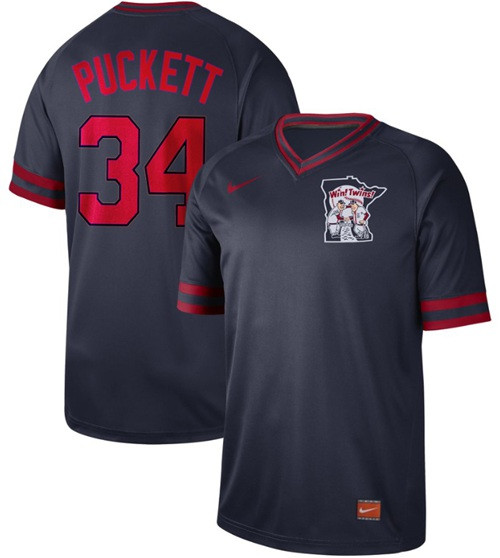 Twins #34 Kirby Puckett Navy Authentic Cooperstown Collection Stitched Baseball Jersey Twins #34 Kirby Puckett Navy Authentic Cooperstown Collection Stitched Baseball Jersey