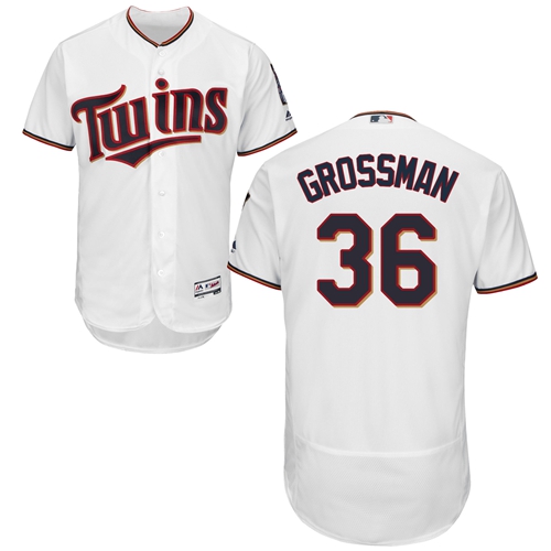 Twins #36 Robbie Grossman White Flexbase Authentic Collection Stitched Baseball Jersey Twins #36 Robbie Grossman White Flexbase Authentic Collection Stitched Baseball Jersey