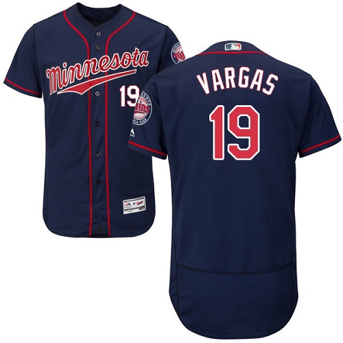 Twins #19 Kennys Vargas Navy Blue Flexbase Authentic Collection Stitched MLB Jersey Twins #19 Kennys Vargas Navy Blue Flexbase Authentic Collection Stitched MLB Jersey