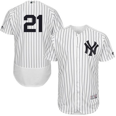 Yankees #21 Paul O'Neill White Strip Flexbase Authentic Collection Stitched MLB Jersey Yankees #21 Paul O'Neill White Strip Flexbase Authentic Collection Stitched MLB Jersey
