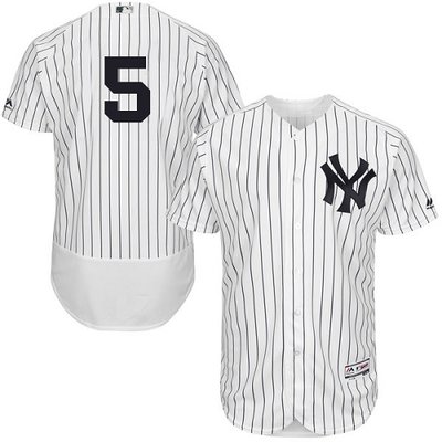 Yankees #5 Joe DiMaggio White Strip Flexbase Authentic Collection Stitched MLB Jersey Yankees #5 Joe DiMaggio White Strip Flexbase Authentic Collection Stitched MLB Jersey