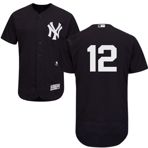 Yankees #12 Wade Boggs Navy Blue Flexbase Authentic Collection Stitched MLB Jersey Yankees #12 Wade Boggs Navy Blue Flexbase Authentic Collection Stitched MLB Jersey