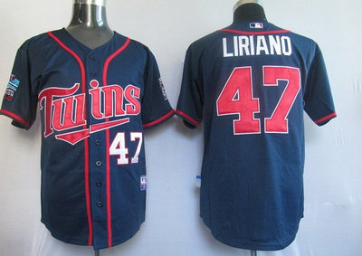 MLB Jerseys Minnesota Twins 47# Liriano Blue MLB Jerseys Minnesota Twins 47# Liriano Blue