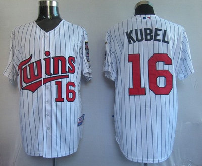 MLB Jerseys Minnesota Twins 16# Kubel White MLB Jerseys Minnesota Twins 16# Kubel White