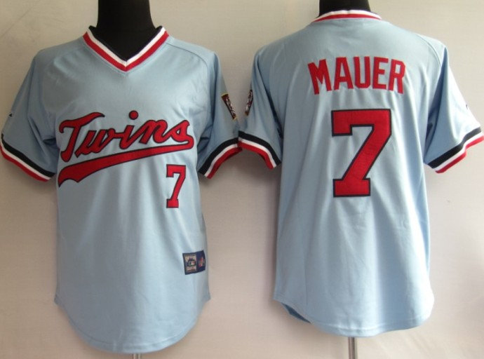 MLB Jerseys Minnesota Twins 7# Mauer Baby Blue mitchellandness MLB Jerseys Minnesota Twins 7# Mauer Baby Blue mitchellandness