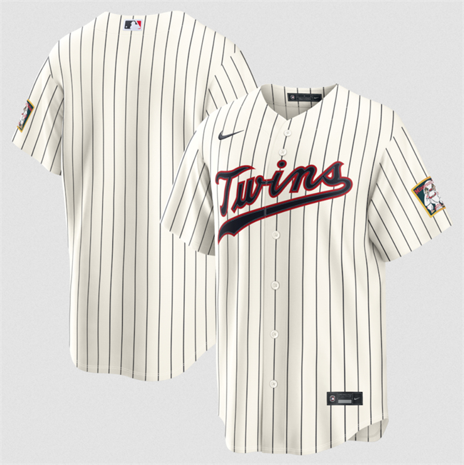 Men's Minnesota Twins Blank Cream 2026 Field of Dreams Stadium Stitched Baseball Jersey Men's Minnesota Twins Blank Cream 2026 Field of Dreams Stadium Stitched Baseball Jersey