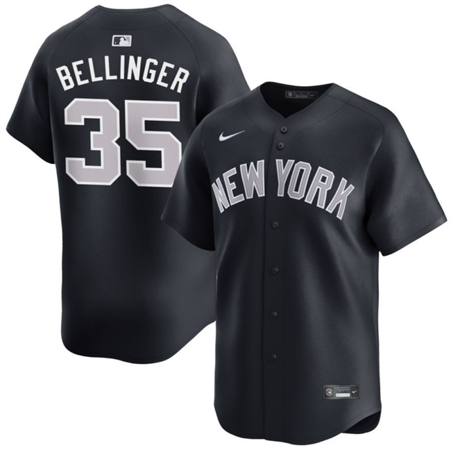 Men's New York Yankees #35 Cody Bellinger Navy 2024 Alternate Limited Stitched Baseball Jersey Men's New York Yankees #35 Cody Bellinger Navy 2024 Alternate Limited Stitched Baseball Jersey