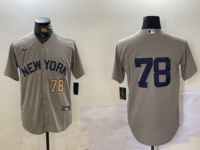 Men's New York Yankees #78 Kellin Deglan Grey Cool Base Stitched Baseball Jersey Men's New York Yankees #78 Kellin Deglan Grey Cool Base Stitched Baseball Jersey
