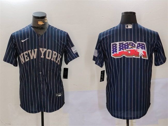Men's New York Yankees Navy Team Big Logo Cool Base Stitched Baseball Jersey 1 Men's New York Yankees Navy Team Big Logo Cool Base Stitched Baseball Jersey 1