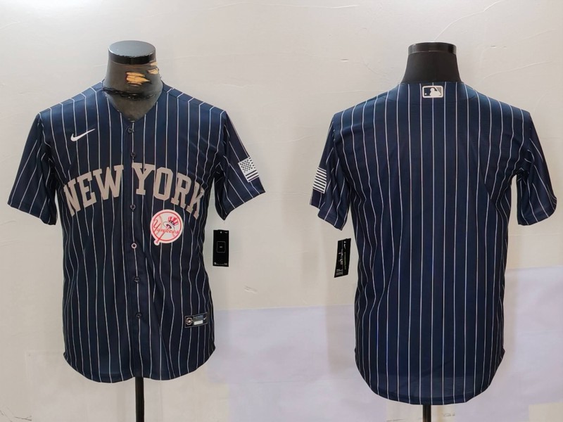 Men's New York Yankees Blank Navy Cool Base Stitched Baseball Jersey 5 Men's New York Yankees Blank Navy Cool Base Stitched Baseball Jersey 5