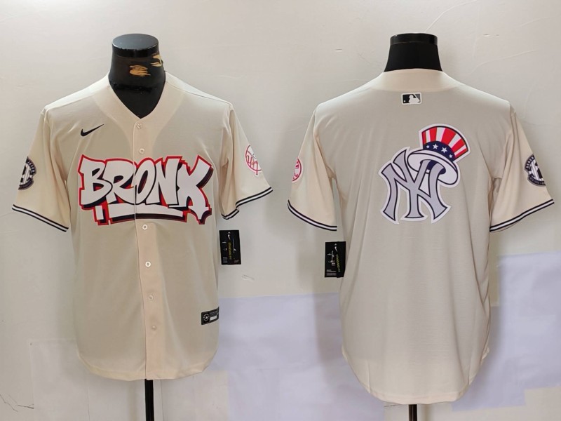 Men's New York Yankees Blank Cream The Bronx Graffiti V2 Vapor Limited Stitched Baseball Jersey 13 Men's New York Yankees Blank Cream The Bronx Graffiti V2 Vapor Limited Stitched Baseball Jersey 13