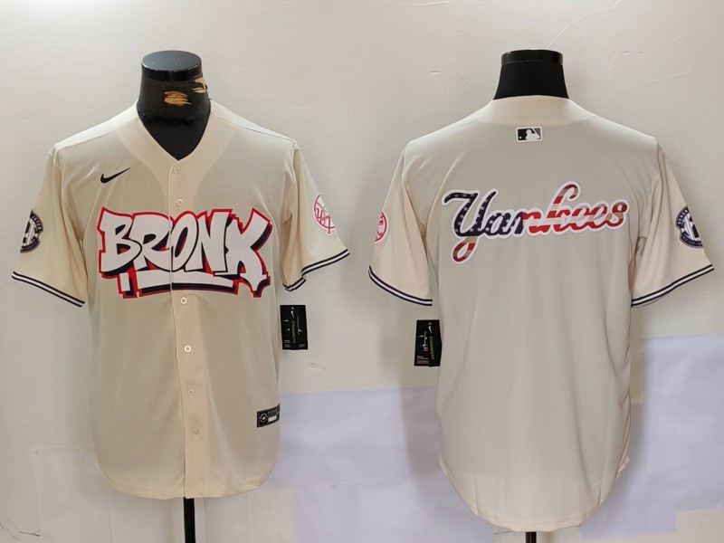 Men's New York Yankees Blank Cream The Bronx Graffiti V2 Vapor Limited Stitched Baseball Jersey 10 Men's New York Yankees Blank Cream The Bronx Graffiti V2 Vapor Limited Stitched Baseball Jersey 10